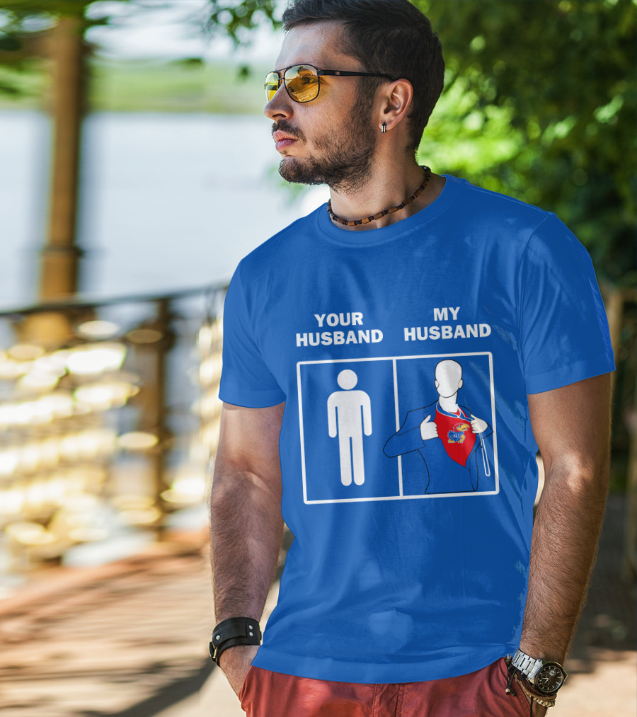 Kansas Jayhawks Your Husband My Husband Super Fan T-Shirt