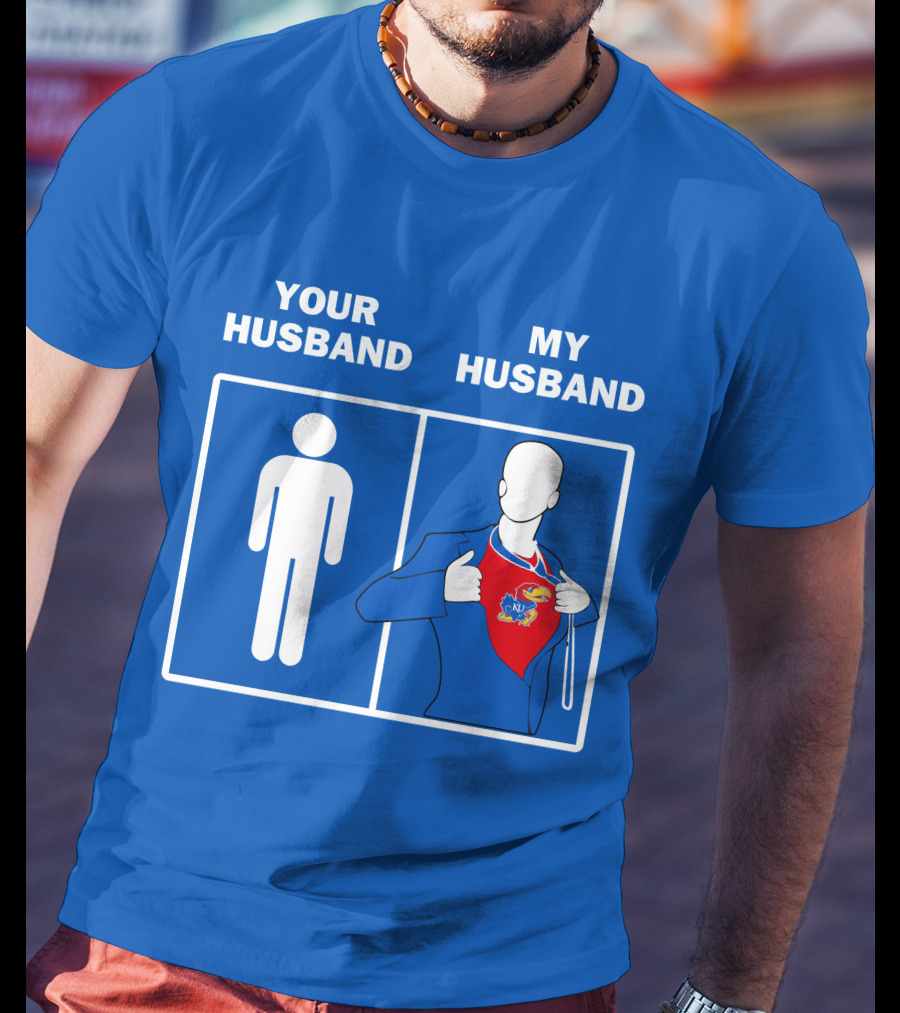 Kansas Jayhawks Your Husband My Husband Super Fan T-Shirt
