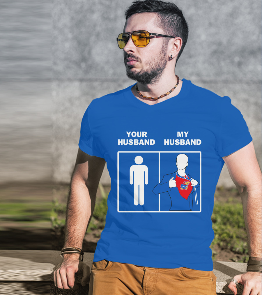 Kansas Jayhawks Your Husband My Husband Super Fan T-Shirt