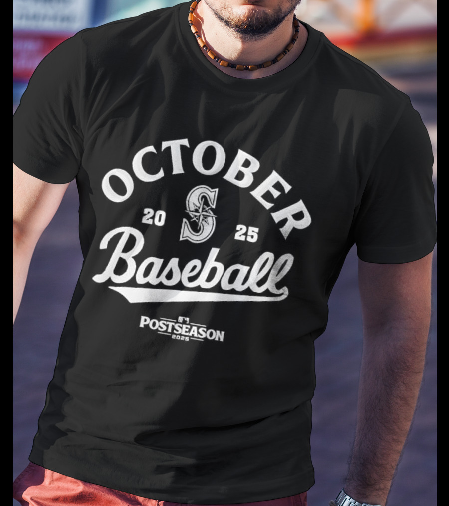 Seattle Mariners October Baseball Postseason 2025 T-Shirt