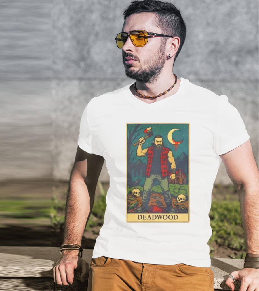 Mountain Man Matt Deadwood Horror Halloween Axe Scene T-Shirt
