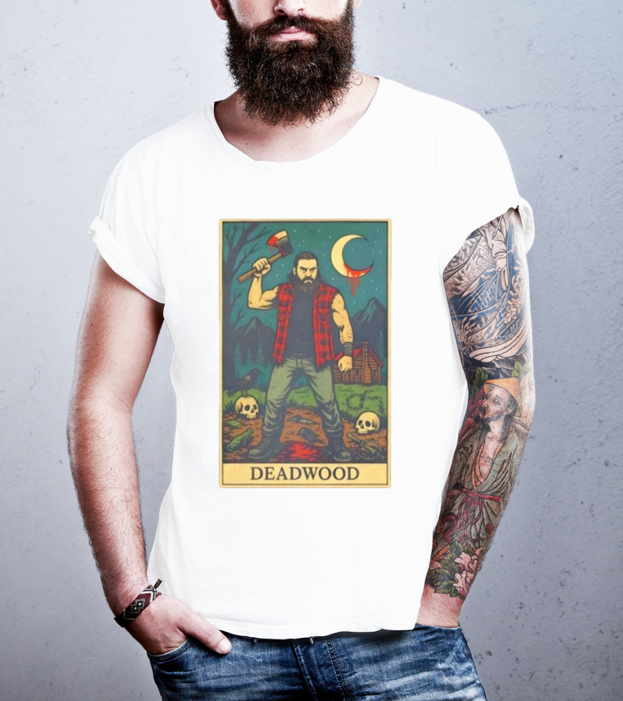 Mountain Man Matt Deadwood Horror Halloween Axe Scene T-Shirt