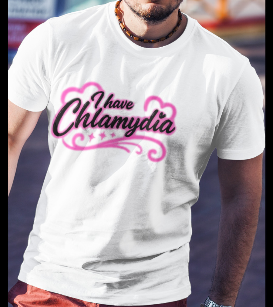 I Have Chlamydia Heart Pink Swirls T-Shirt
