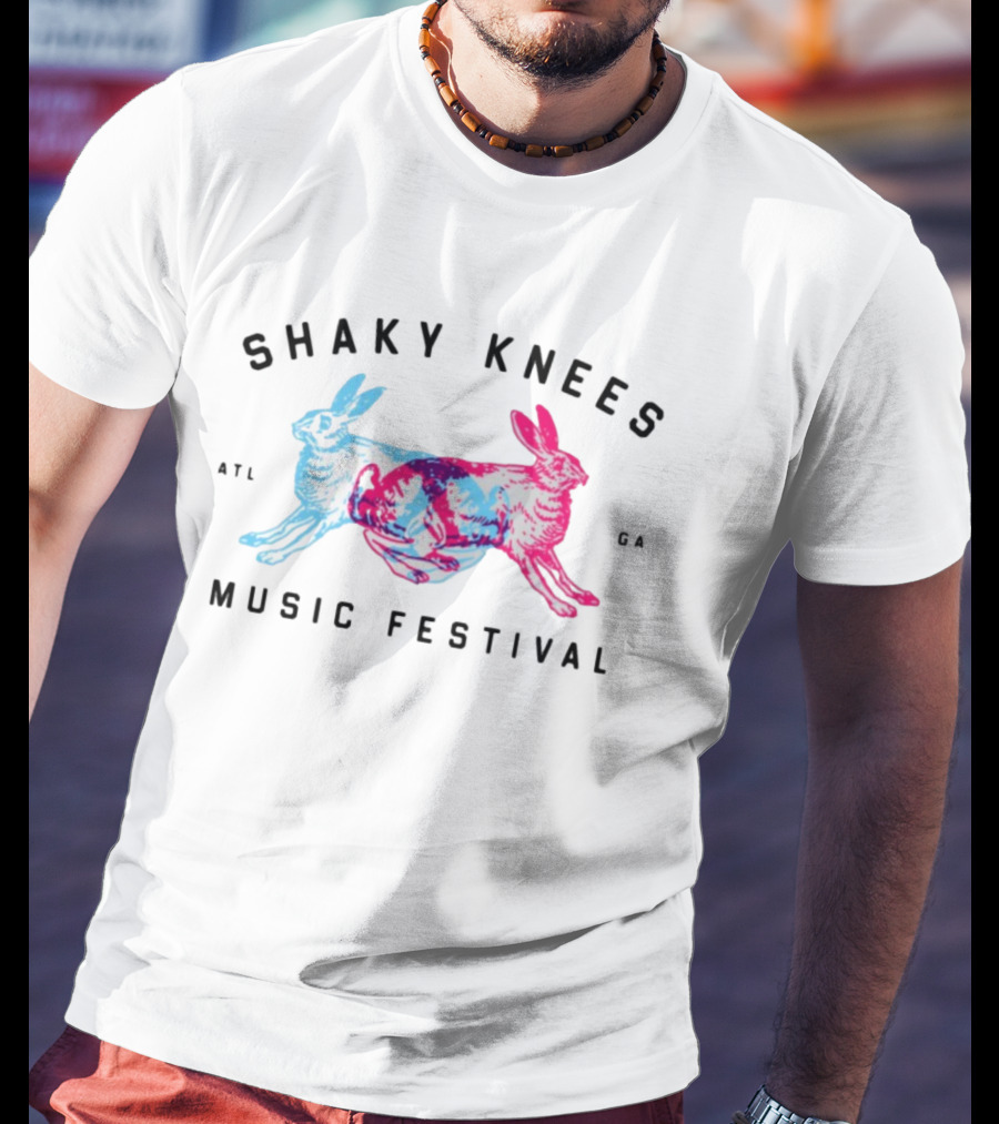 Shaky Knees Music Festival 2013 Multicolored Rabbits T-Shirt