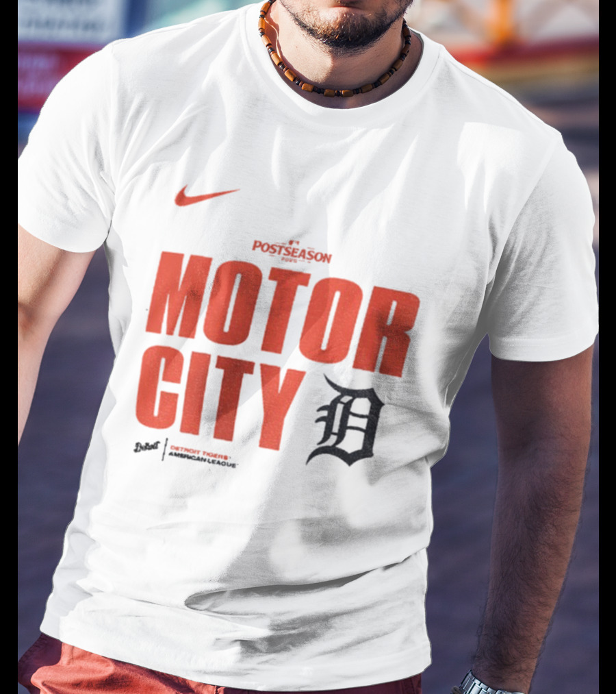 Nike 2025 MLB Postseason Motor City Detroit Tigers T-Shirt