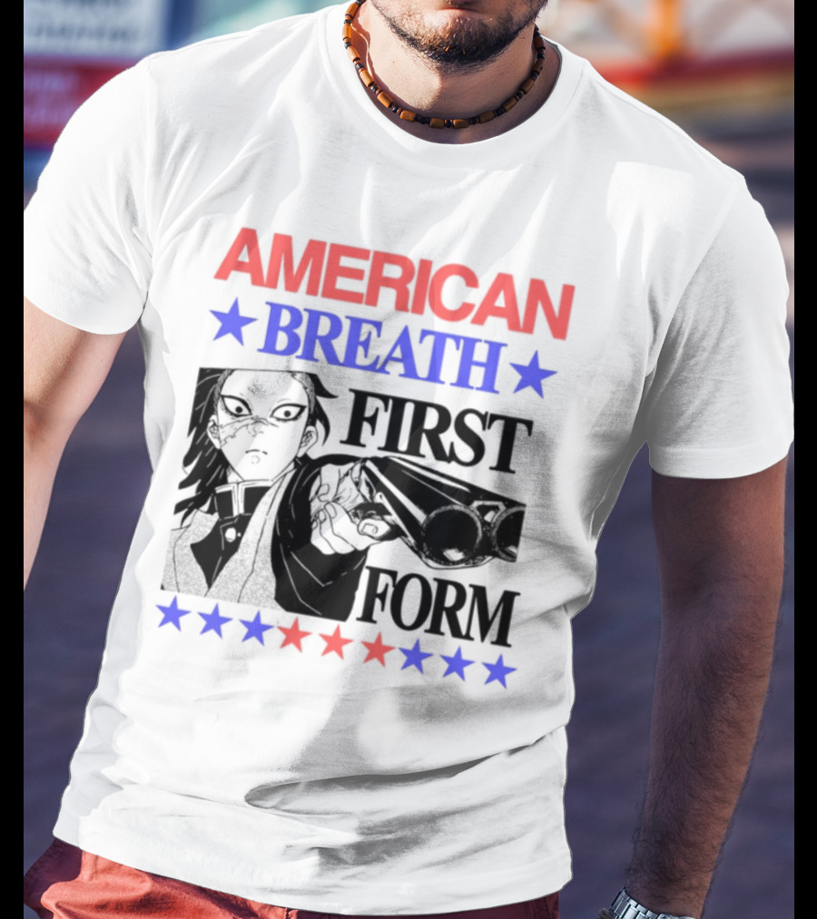 Hoshis American Breath First Form Stars Banner T-Shirt