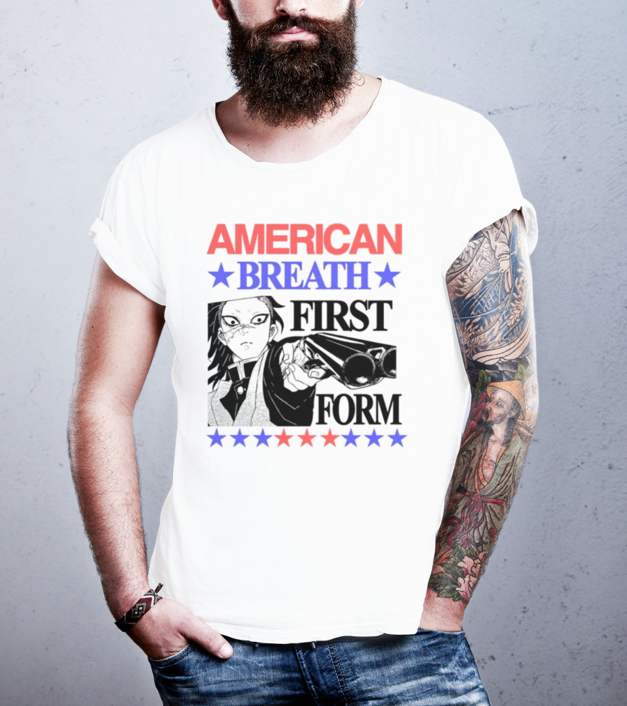 Hoshis American Breath First Form Stars Banner T-Shirt