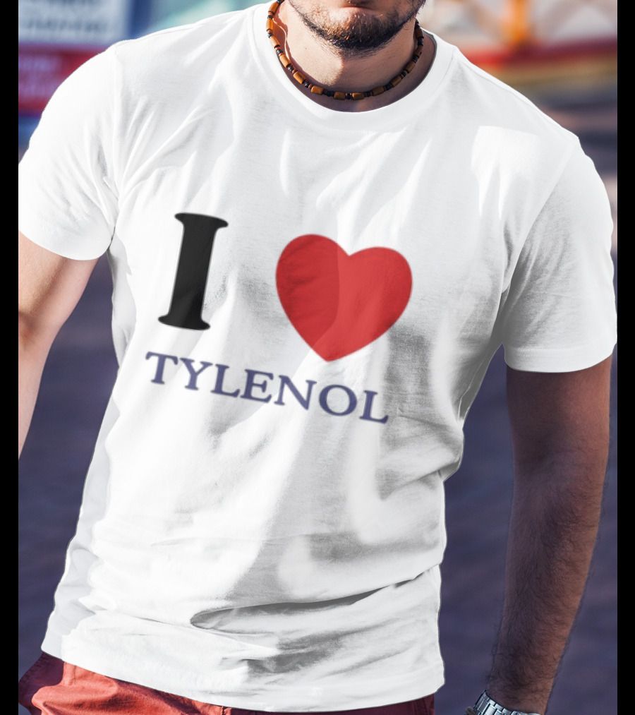 I Heart Tylenol Red Heart Graphic T-Shirt