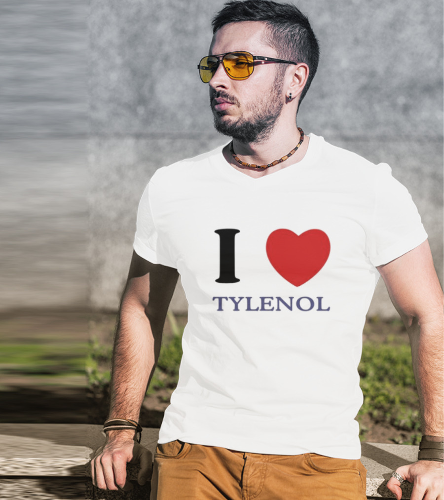 I Heart Tylenol Red Heart Graphic T-Shirt