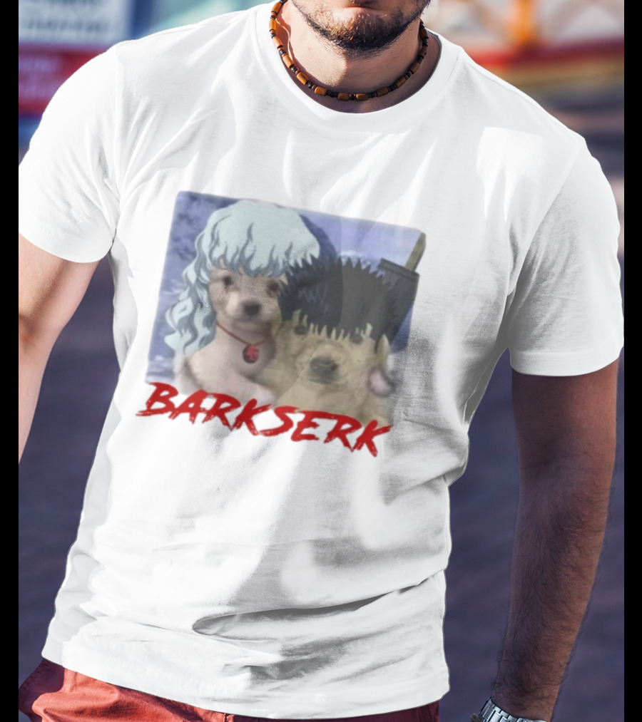 Retro Anime Barkserk Dog Characters Parody T-Shirt