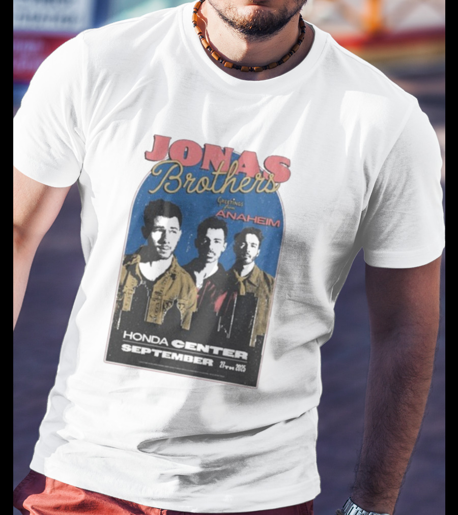 Jonas Brothers Greetings From Anaheim Honda Center September 27 2025 T-Shirt