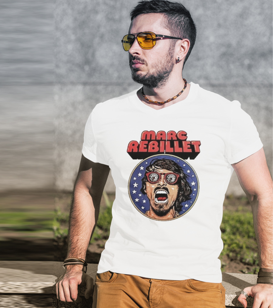 Marc Rebillet North America Tour 2025 Retro Stars Sunglasses Head T-Shirt