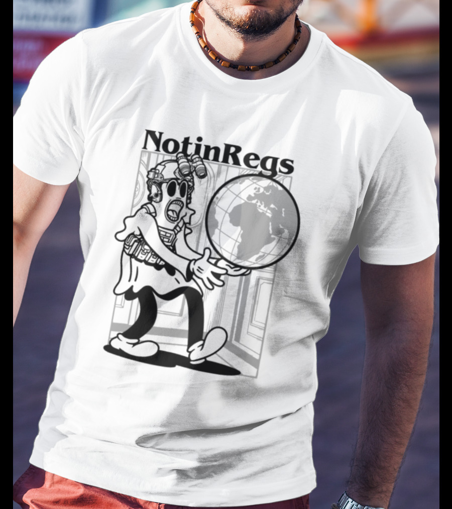 Notinregs Character Holding Globe Global Invasion T-Shirt