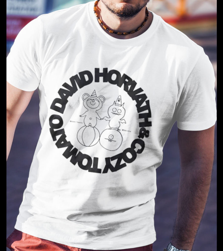 David Horvath Cozy Tomato Bear Tomato Character Design T-Shirt