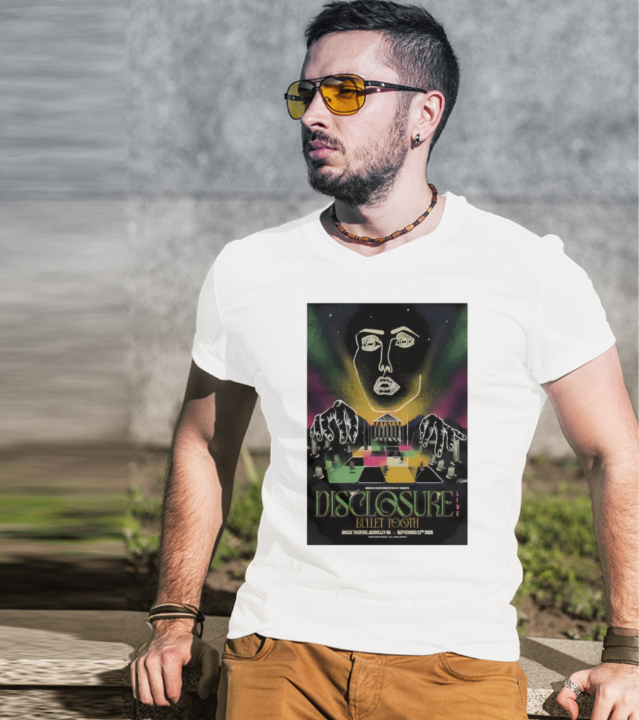 Disclosure Live Bullet Tooth September 27th 2025 Greek Theatre Berkeley CA T-Shirt
