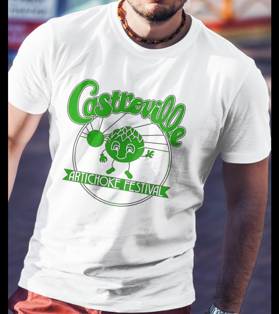 Castroville Artichoke Festival Fun Green Character T-Shirt
