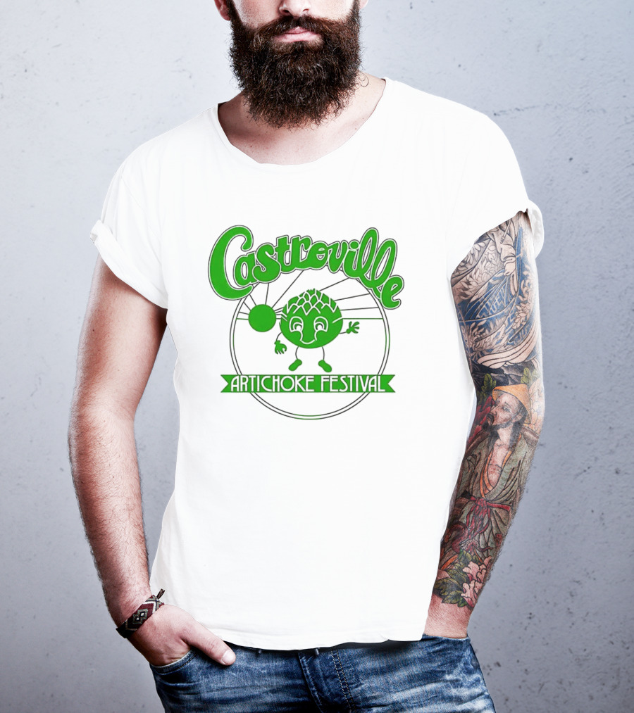 Castroville Artichoke Festival Fun Green Character T-Shirt