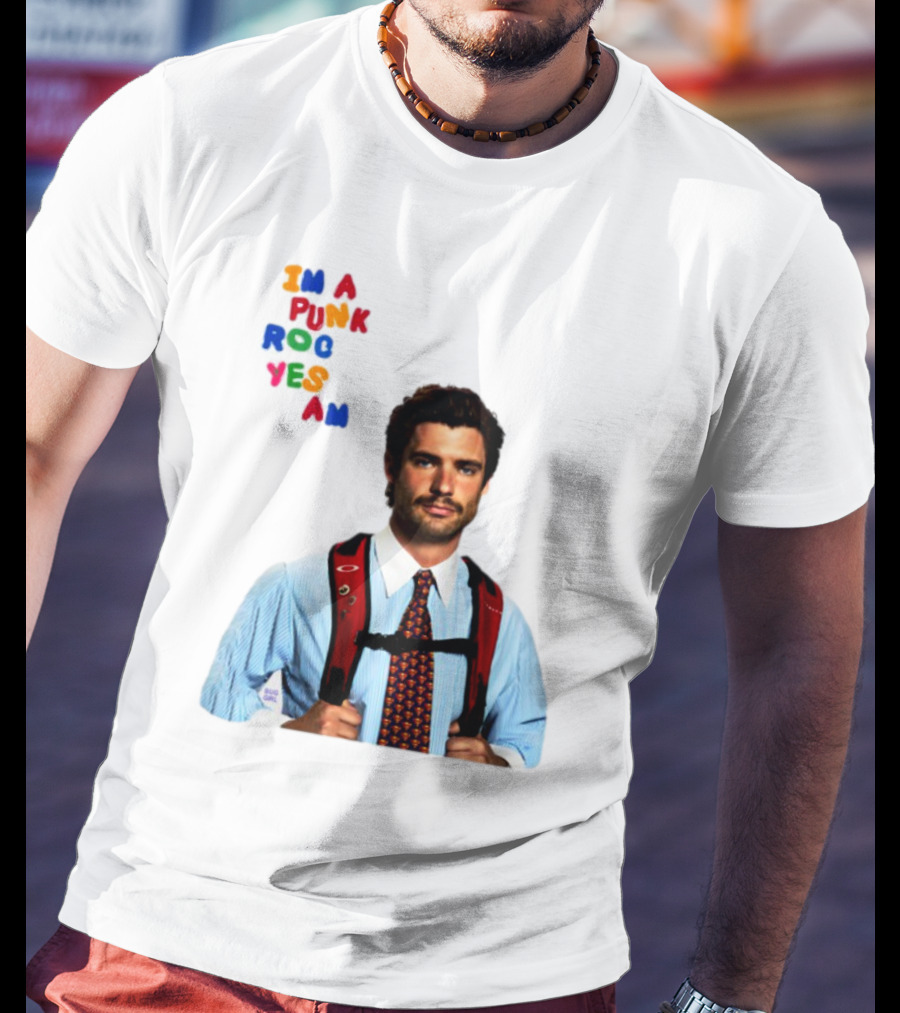I'm A Punk Rocker Yes I Am Businessman With Backpack T-Shirt