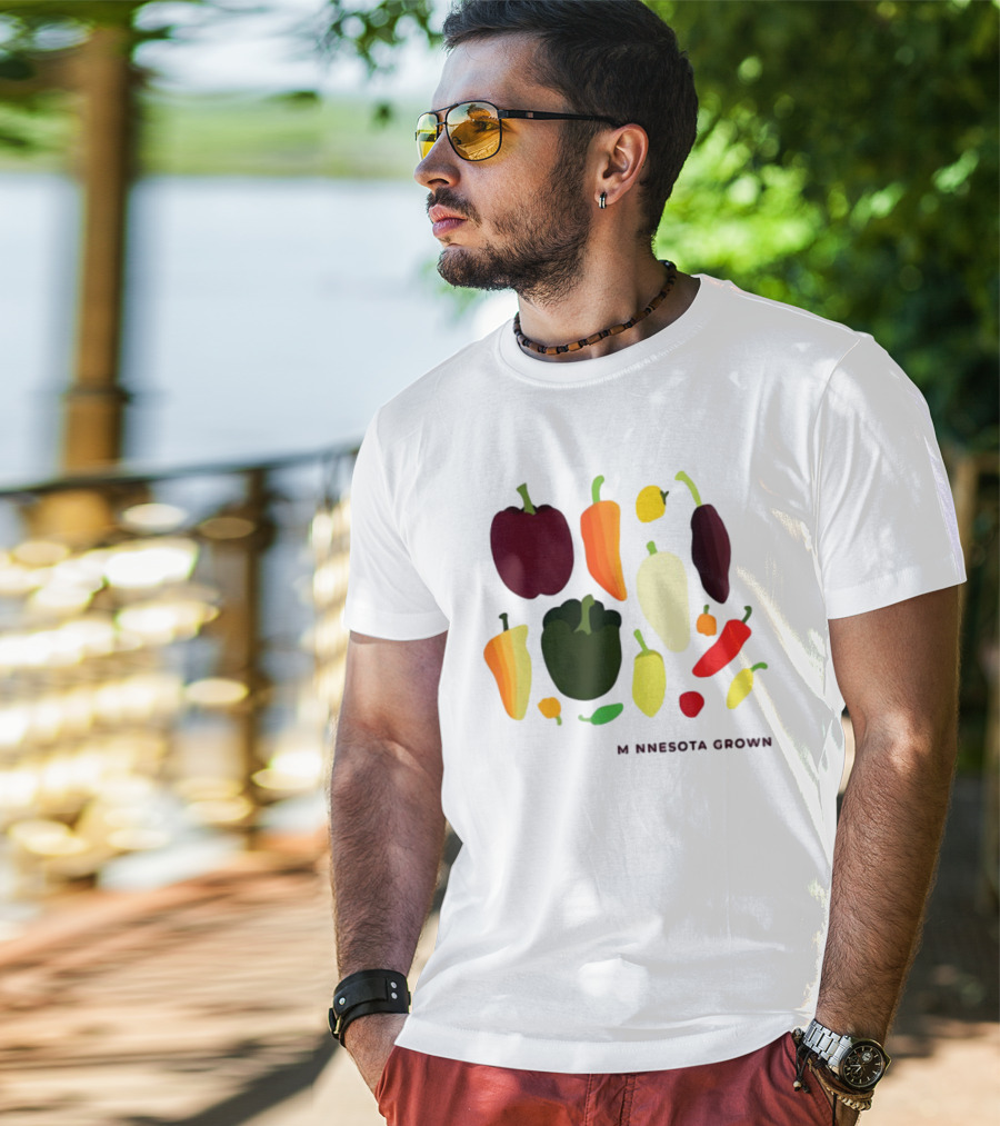 Minnesota Grown Colorful Peppers Variety T-Shirt