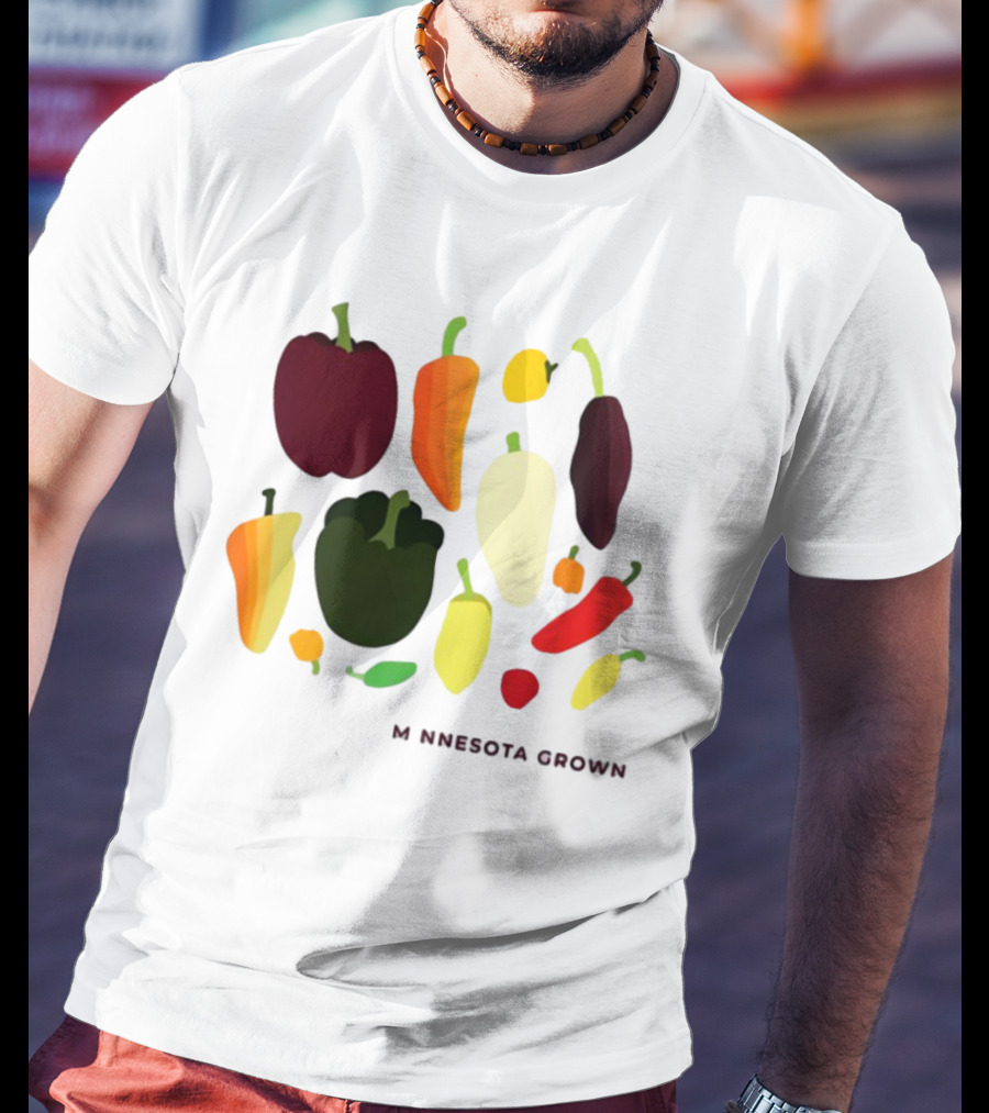 Minnesota Grown Colorful Peppers Variety T-Shirt