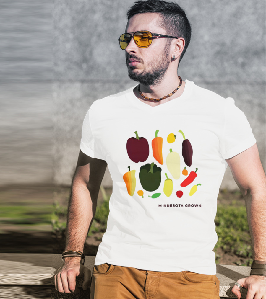 Minnesota Grown Colorful Peppers Variety T-Shirt