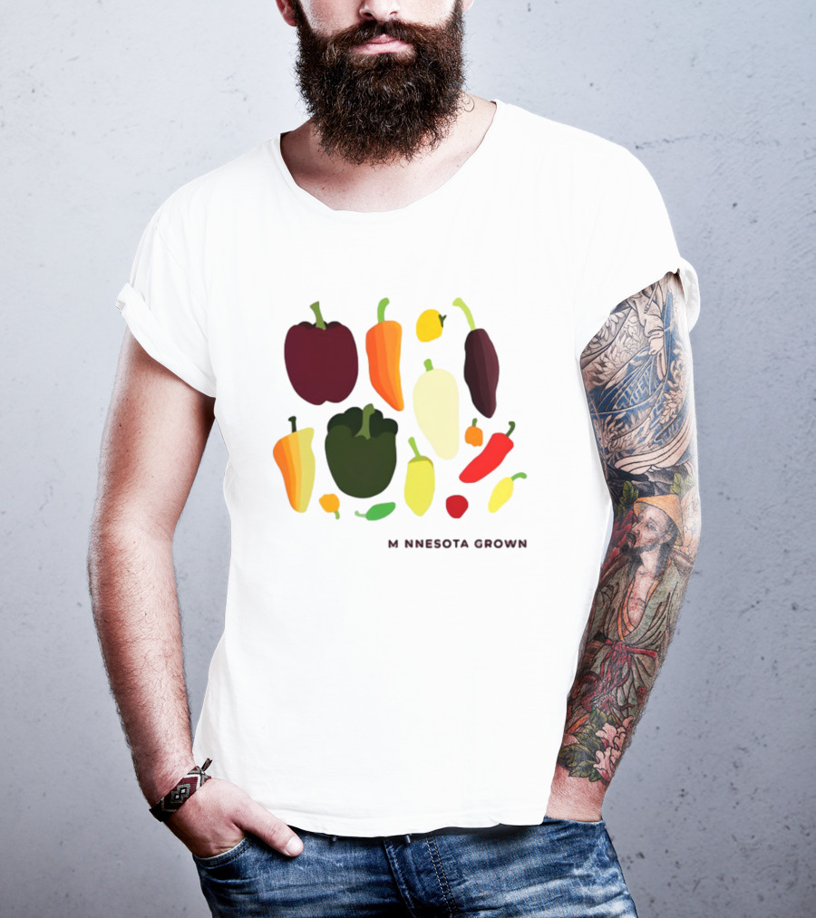 Minnesota Grown Colorful Peppers Variety T-Shirt