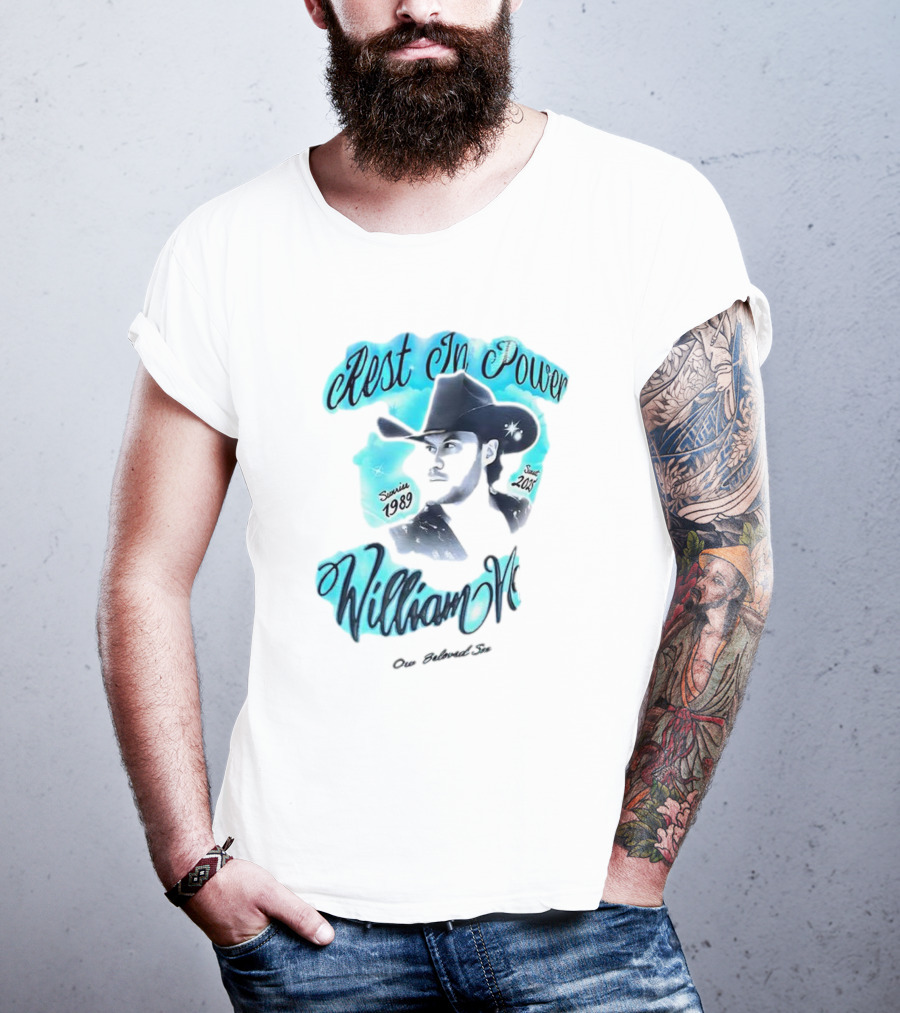 Rest In Power William Neff Sunrise 1989 Sunset 2023 Cowboy Hat Memorial T-Shirt