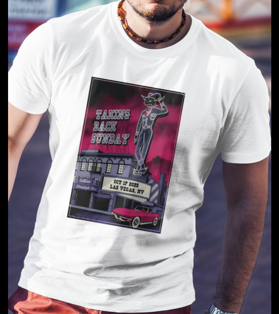 Taking Back Sunday Oct 17 2025 Las Vegas NV Concert Letlive Straylight Run T-Shirt