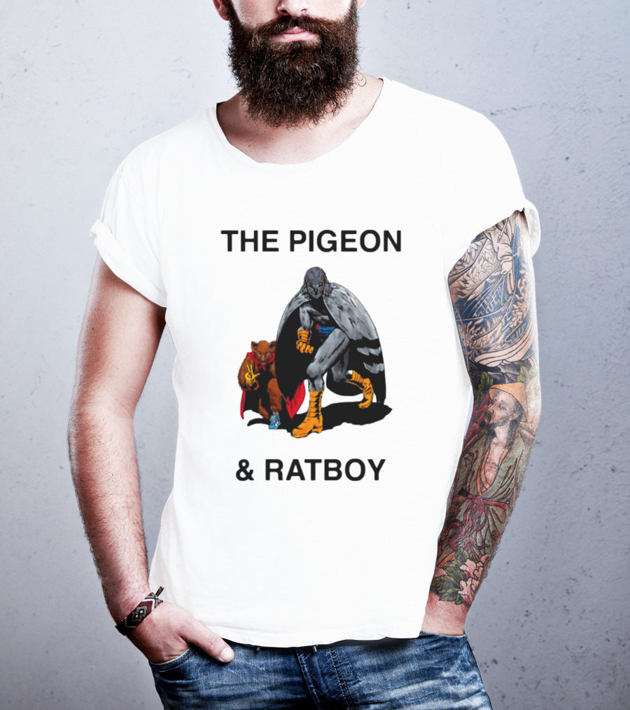 The Pigeon And Ratboy Superhero Duo Graphic T-Shirt