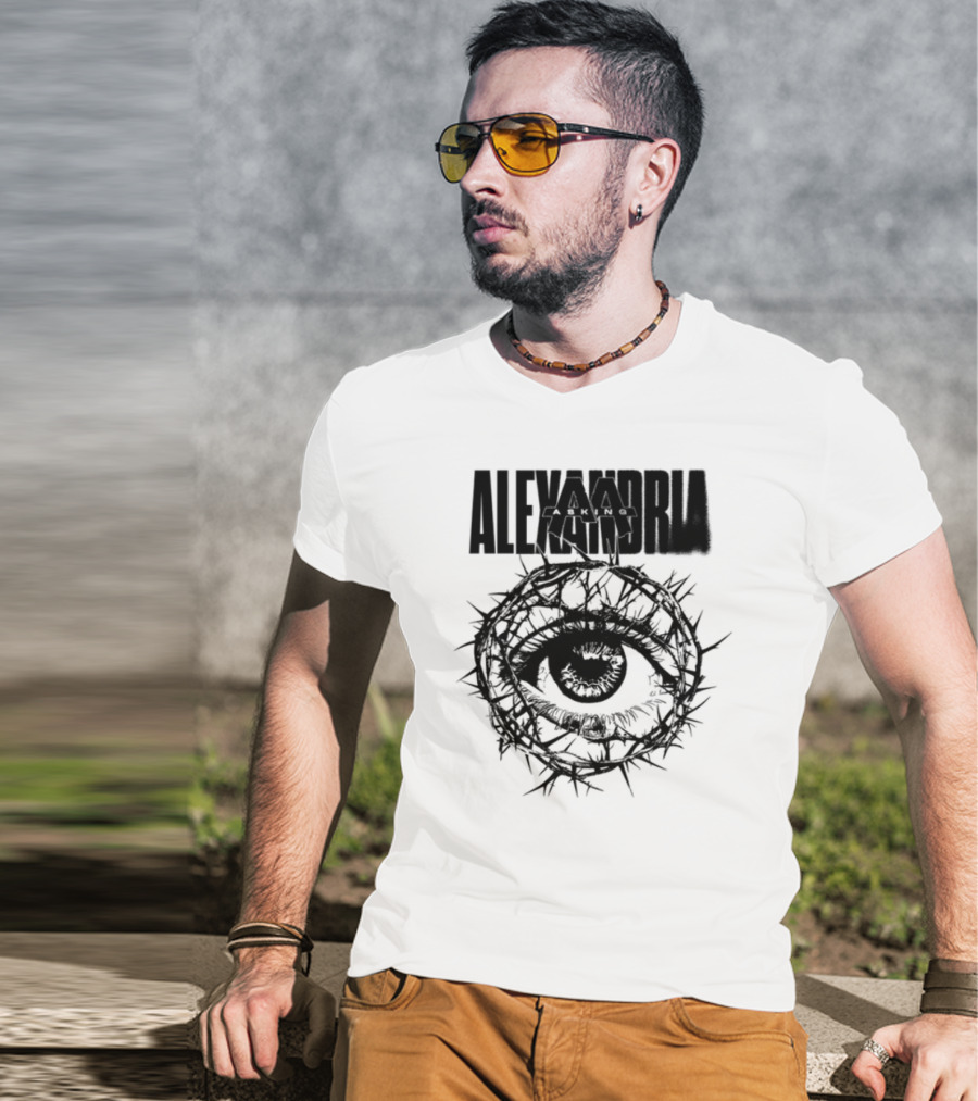 Asking Alexandria Stand Up And Scream Thorn Eye Design T-Shirt
