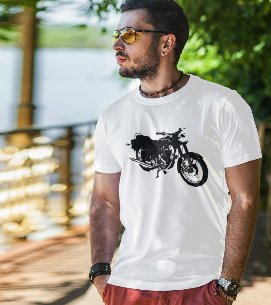 Bacon Hair Riding Motorcycle Fun Adventure T-Shirt