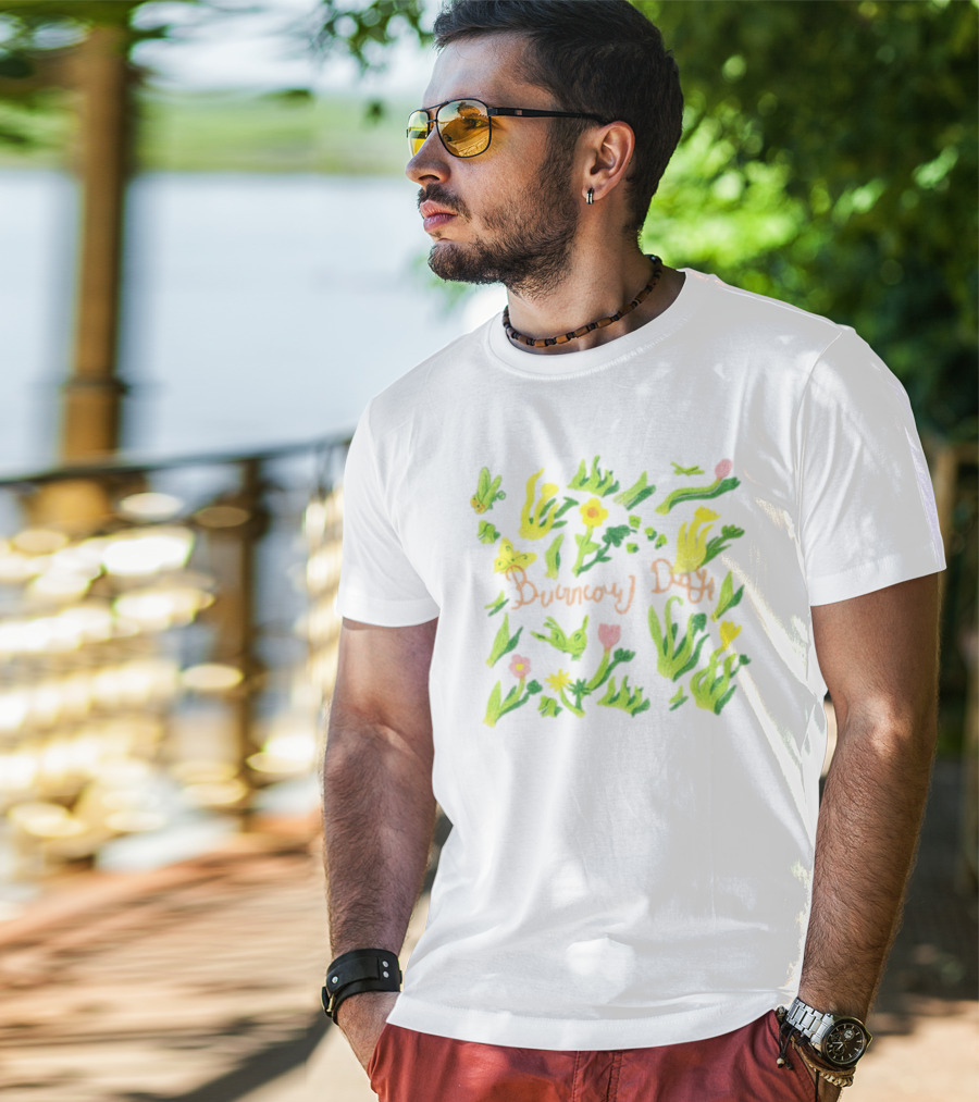 Burnout Days Pastel Floral Pattern T-Shirt