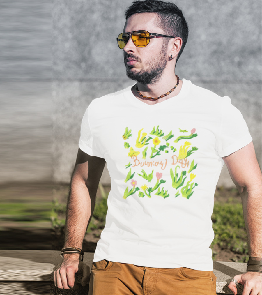Burnout Days Pastel Floral Pattern T-Shirt