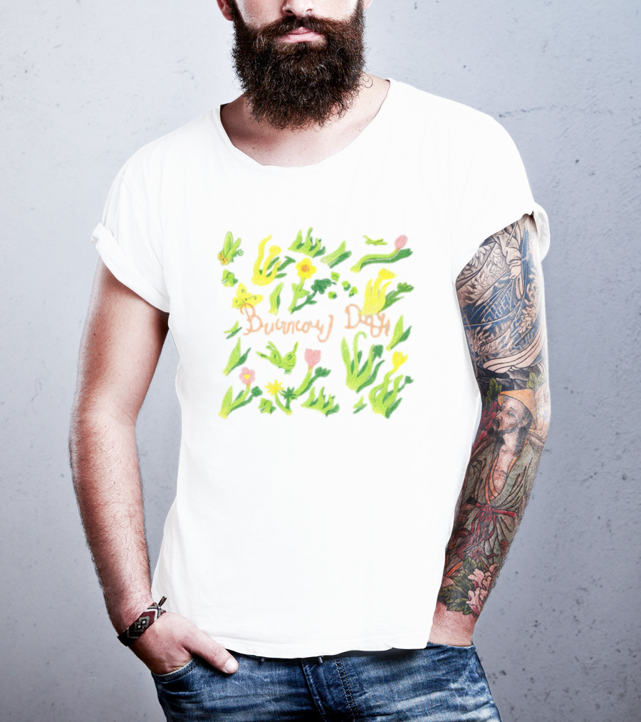 Burnout Days Pastel Floral Pattern T-Shirt