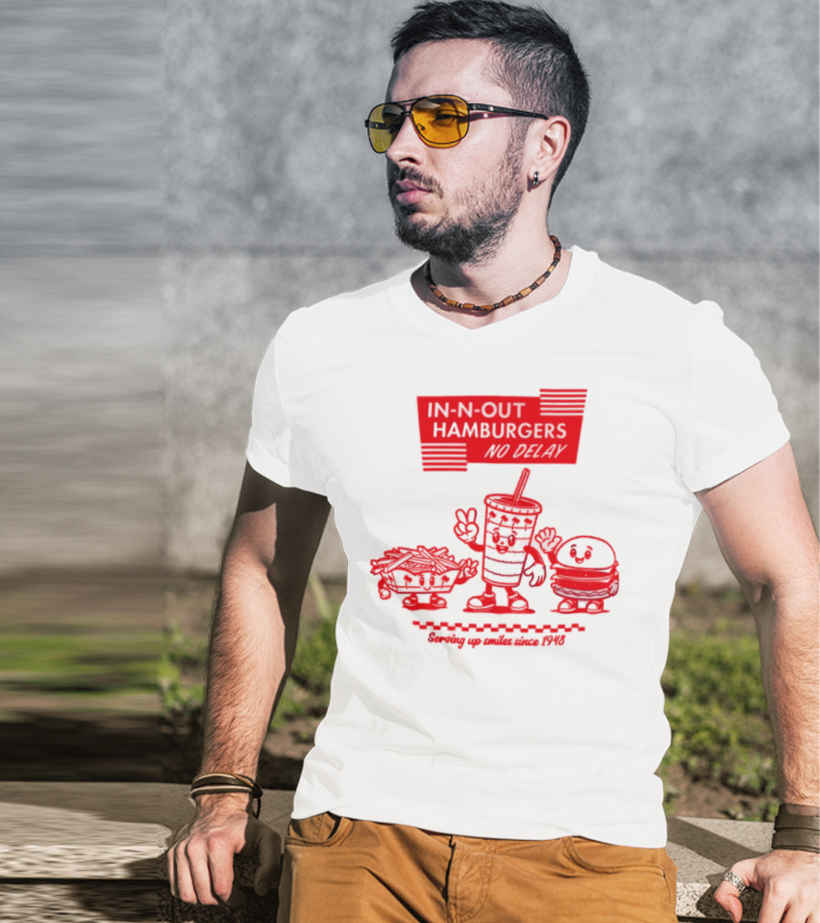 In N Out Hamburgers Happy Drink And Burger Serving Up Smiles Since 1948 T-Shirt