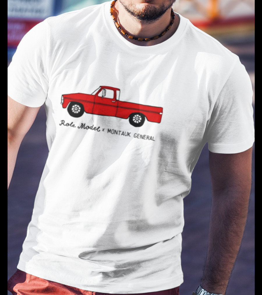 Montauk General X Role Model Red Pickup Truck Vintage Style T-Shirt