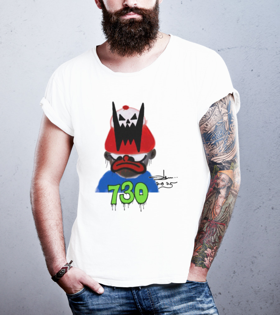 Slawn X Asspizza 730 Masked Character With Red Hat T-Shirt