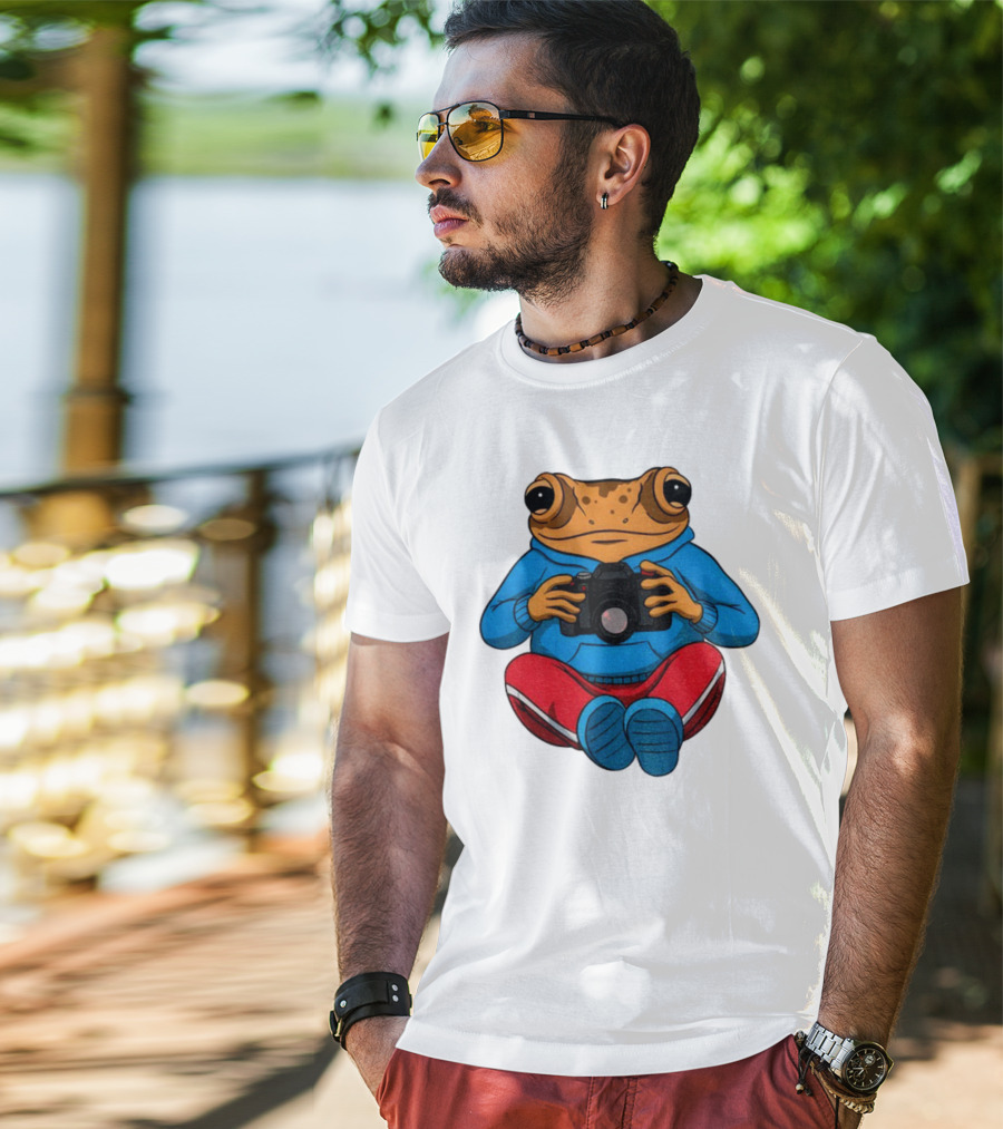 Bad Bunny Sapo Concho Frog With Camera Blue Red Pants T-Shirt