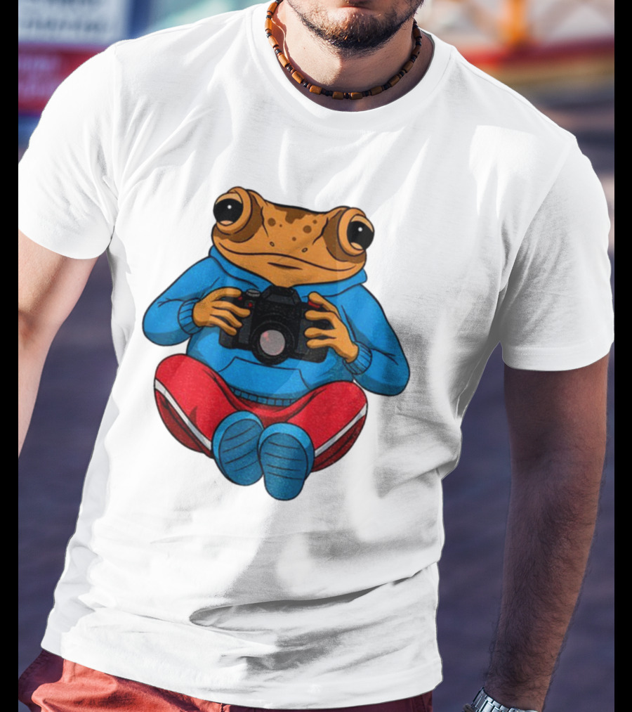 Bad Bunny Sapo Concho Frog With Camera Blue Red Pants T-Shirt