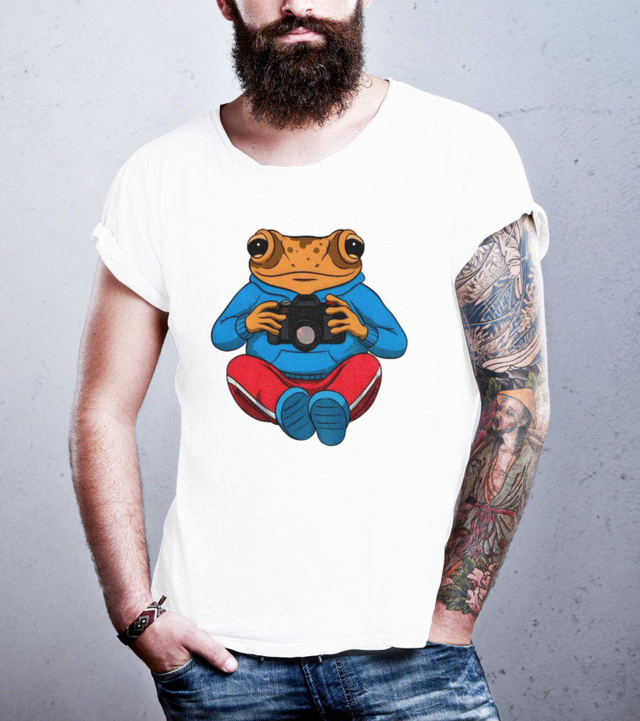 Bad Bunny Sapo Concho Frog With Camera Blue Red Pants T-Shirt