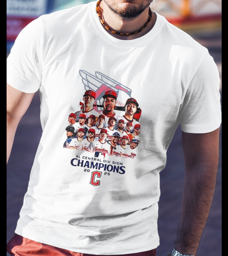Cleveland Guardians 2025 AL Central Division Champions MLB Postseason T-Shirt