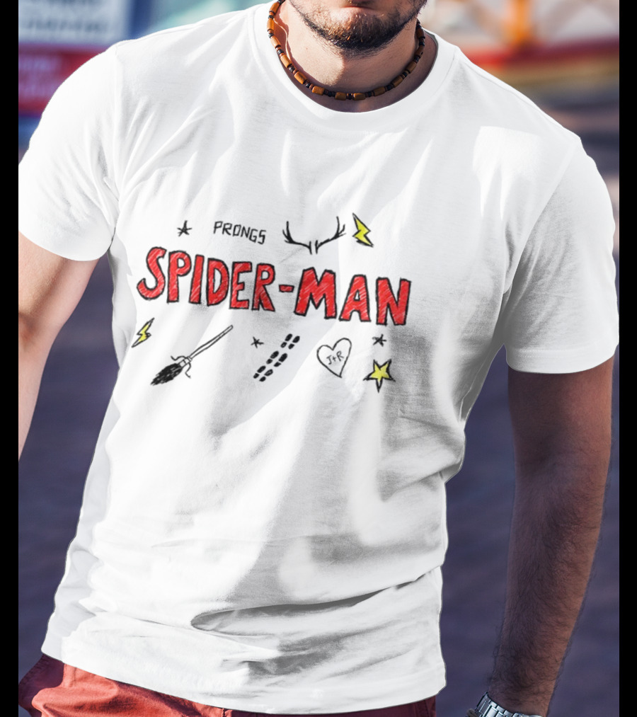 James Potter Spider-Man Doodles Padfoot Prongs Meme Stars Lightning T-Shirt