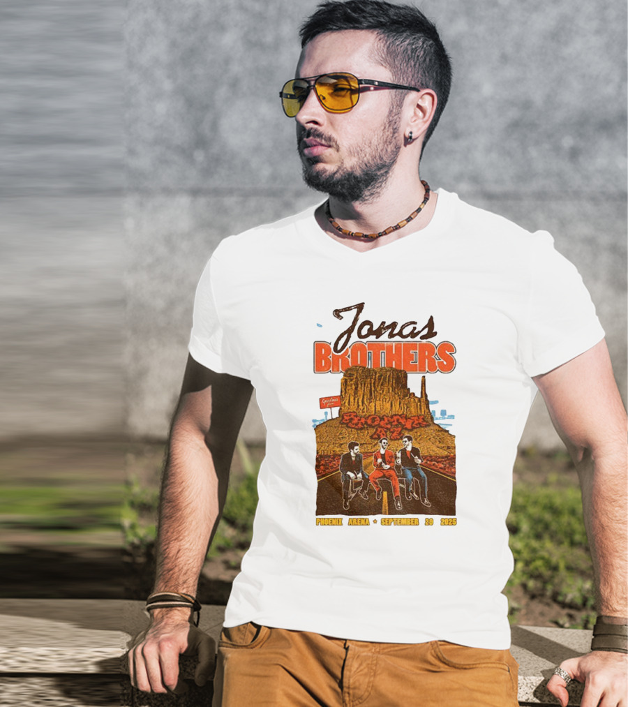 Jonas Brothers Phoenix Arena September 29 2025 Arizona Concert Cactus City Skyway T-Shirt