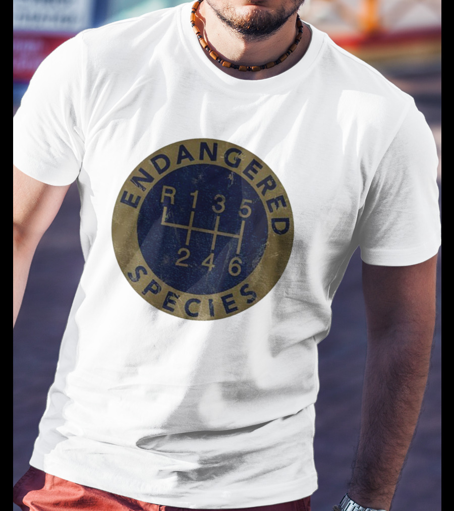 Endangered Species R 135246 Vintage Gear Shift Emblem T-Shirt