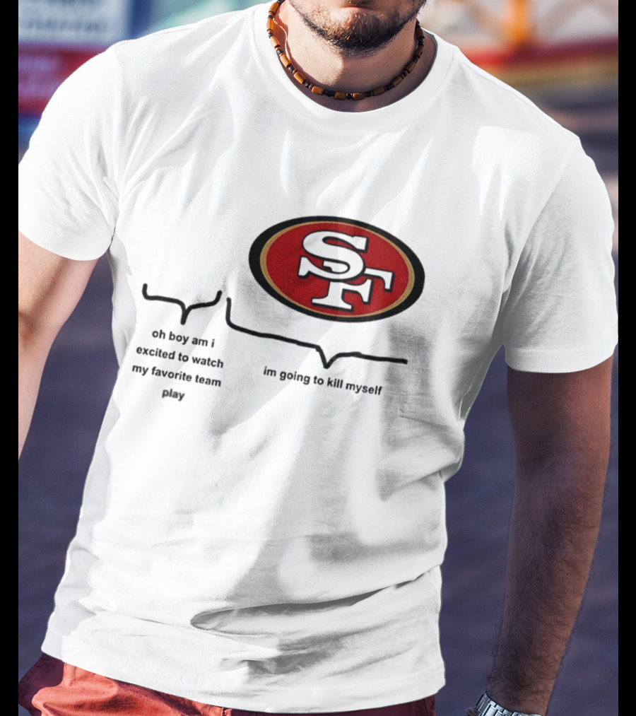 San Francisco 49ers NFL Football SF Oval Enthusiast Excitement T-Shirt