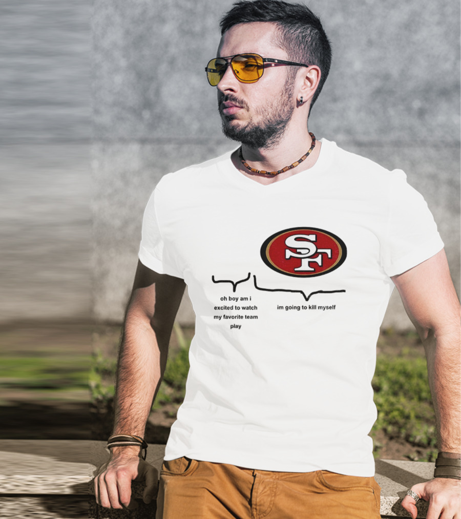 San Francisco 49ers NFL Football SF Oval Enthusiast Excitement T-Shirt
