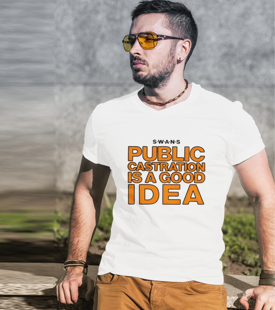 SWANS Public Castration Is A Good Idea Album Text T-Shirt