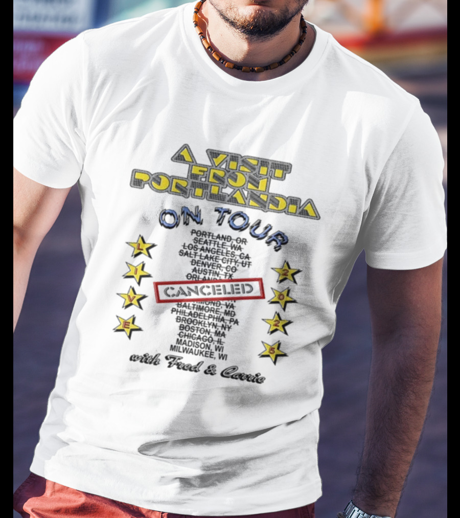 A Visit From Portlandia On Tour 2025 Fred And Carrie Wisconsin Live Show Stars T-Shirt