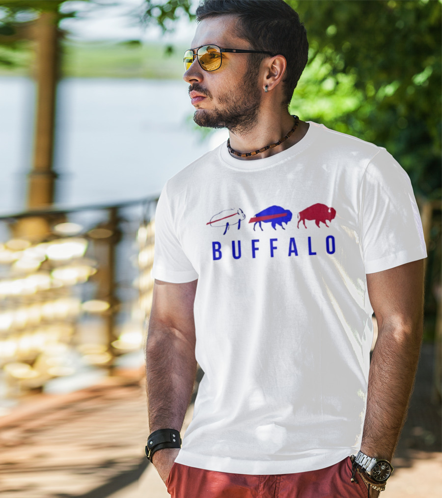 Buffalo Bills Evolution Vintage Retro Styles T-Shirt