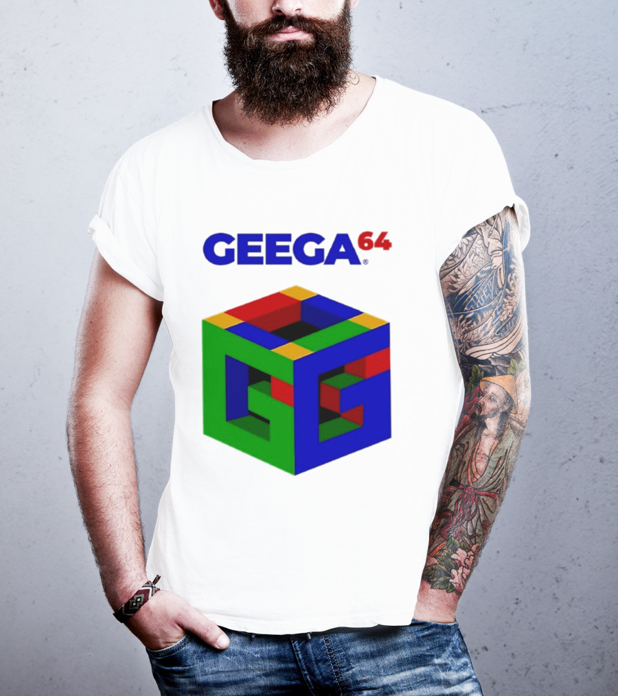 Geega 64 Cube Illusion Design T-Shirt
